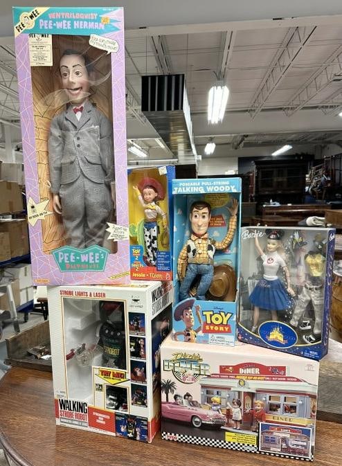 Lot vintage toys in boxes from local estate including Pee Wee Herman Ventriliquist, etc. Great ot (1 of 7)
