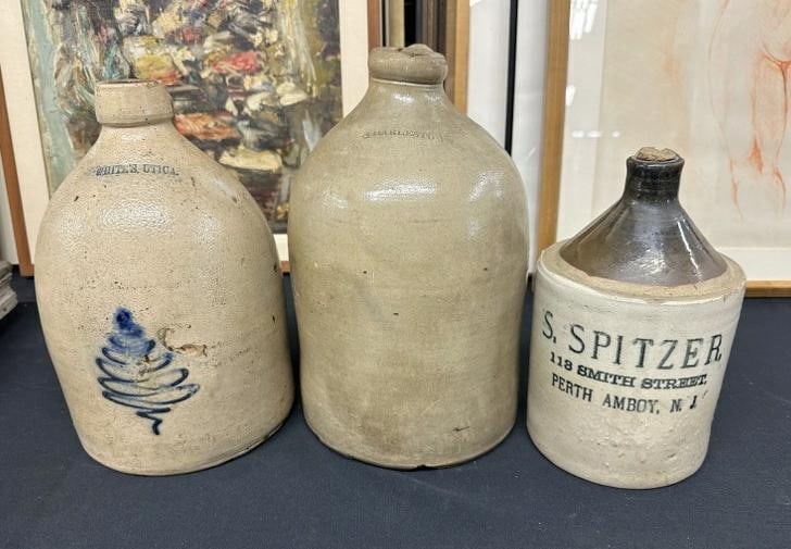 (3) pcs. Stoneware from Hudson Valley estate, includes CHARLESTOWN, WHITE'S UTICA & S. SPITZER. In (1 of 6)