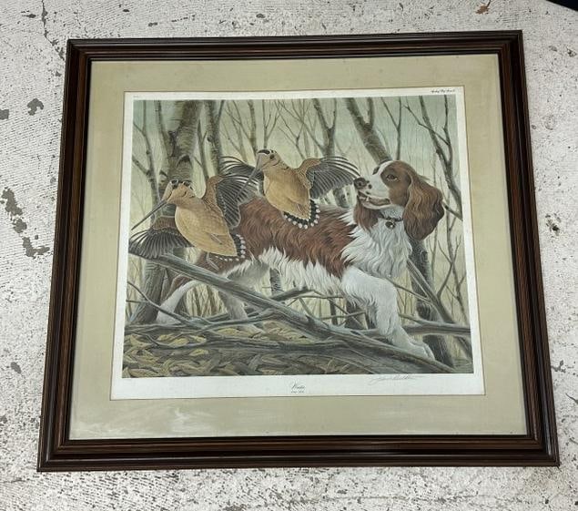 John A. Ruthven (Born 1924) signed Limited Edition print title ( Winston Springer Spaniel ) number (1 of 3)