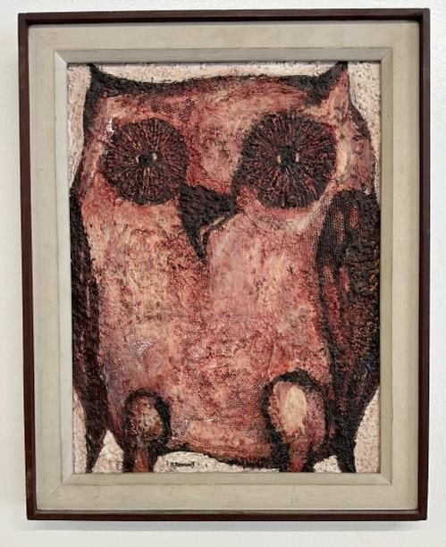 Bernard Rosenquit (1923 - 1991) o/b ( with mesh ) of an OWL, signed front and back, from Hudson (1 of 4)