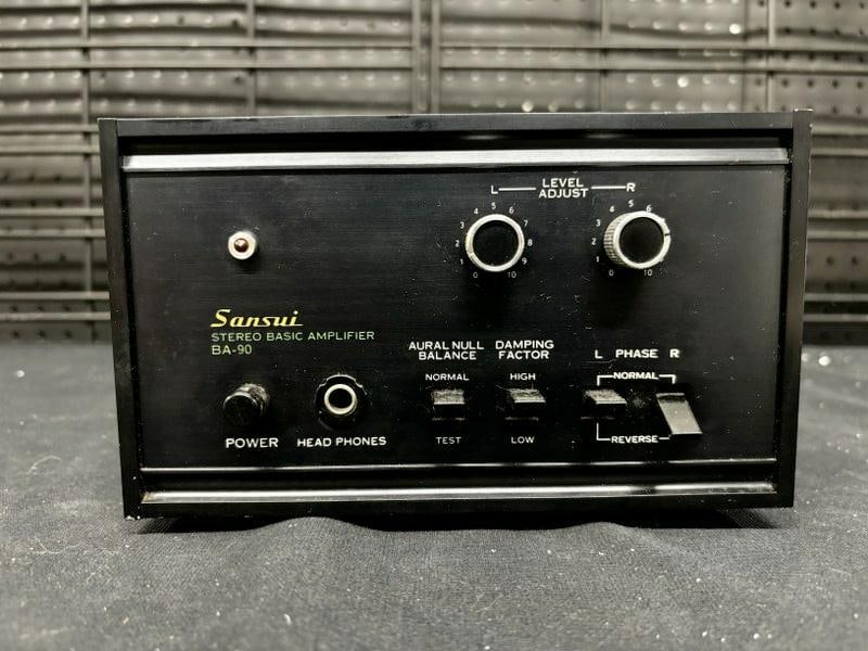 Vintage audio, Sansui BA-90 Stereo Basic Amplifier. Serial number 519080144. Unit has been plugged (1 of 6)
