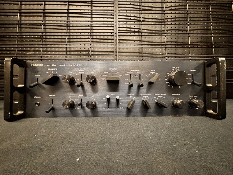 Vintage audio, Heathkit AP-1800 rack-mounted pre-amplifier/control center. No serial number. Unit (1 of 9)