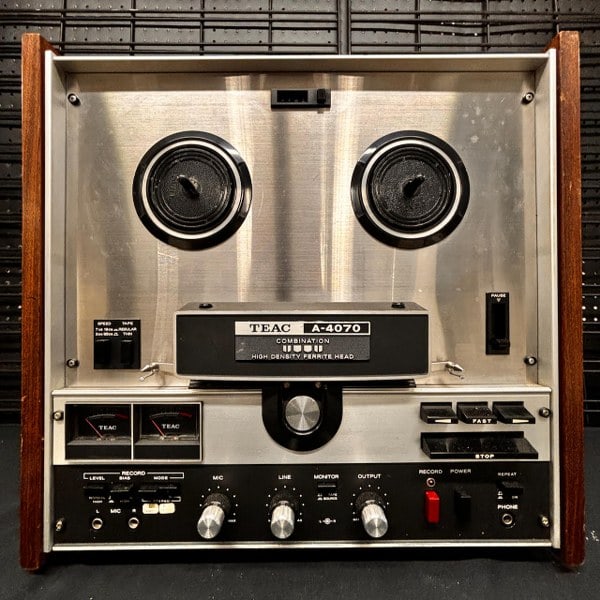 Vintage audio, Teac A-4070 reel-to-reel tape deck. Serial number 9950. Unit powers up but has not (1 of 6)