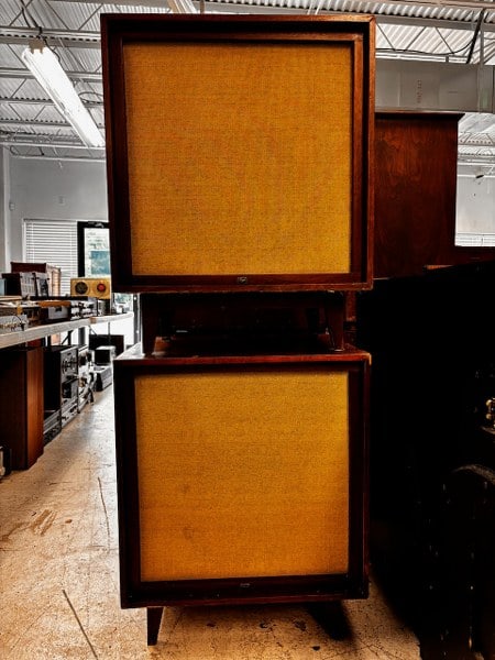 Vintage audio, Bozak 302A Urban speakers? Model number does not appear on tag, so the model is a (1 of 5)