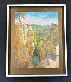Cynthia Dill ( 20th c ) o/b Minnewaska Series, nicely framed, painting measures 14" x 11", the frame