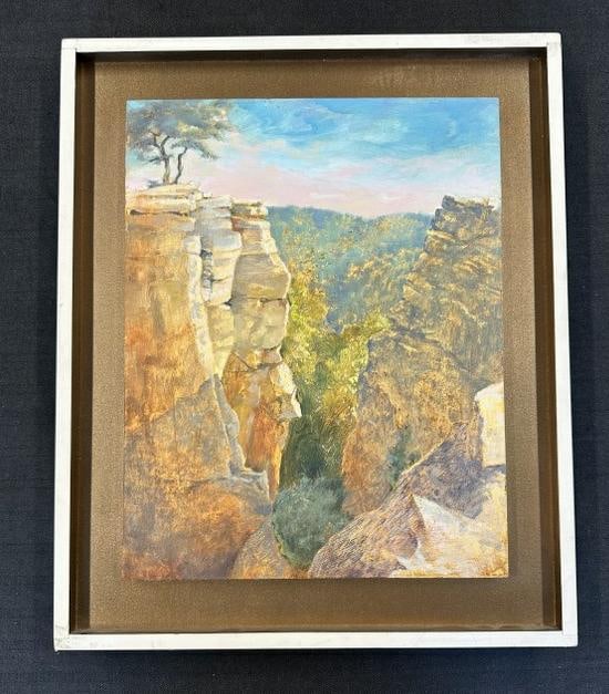 Cynthia Dill ( 20th c ) o/b Minnewaska Series, nicely framed, painting measures 14" x 11", the frame (1 of 5)