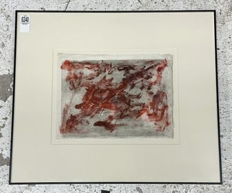 Rolph Scarlett (1889 - 1984) signed abstract on paper, signed lower right, Exhibition label on back