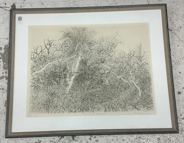 Gabor F. Peterdi (1915 - 2001) signed limited edition print titled ( FLOATING BRANCHES ), number 99