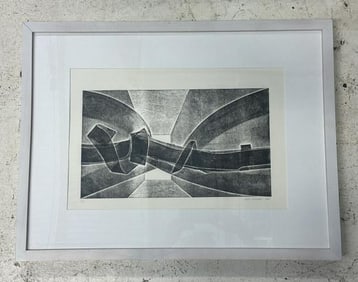 Alex Kveton (Born 1948) signed hand pulled print titled ( CONNECTING THOUGHTS 2011 ), nicely framed