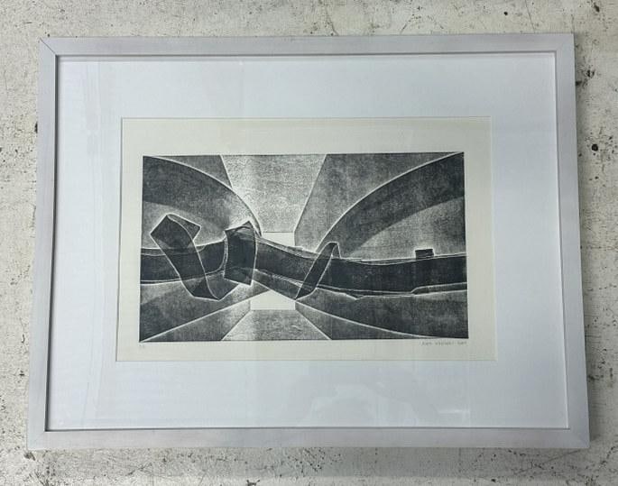 Alex Kveton (Born 1948) signed hand pulled print titled ( CONNECTING THOUGHTS 2011 ), nicely framed (1 of 6)