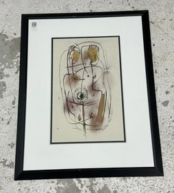 Konrad Cramer (1888 - 1963) abstract w/color, from estate collection in Hudson Valley, signed and