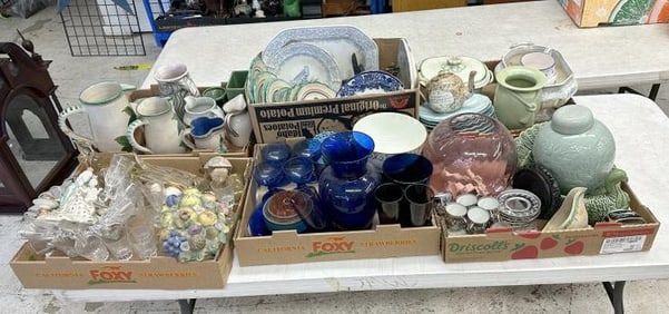 Large estate lot glassware, porcelains, ceramics, from Hudson Valley estate, a lot there, great lot