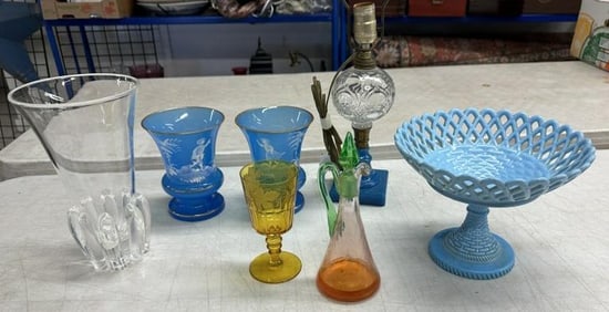 Nice lot of estate glassware from Hudson Valley estate, nice overall nice condition, include pr. Of