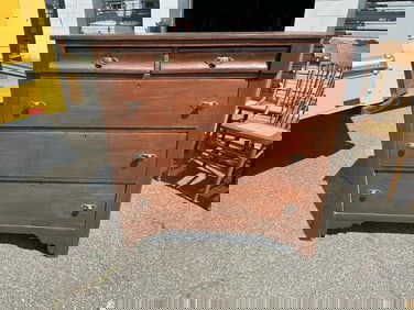 Empire style chest of drawers, from Hudson Valley estate, refinished at some time, structurally