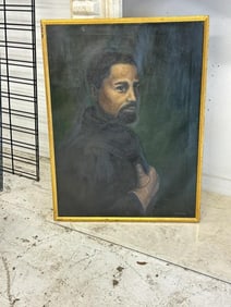 ( R STONE ) o/c portrait of ethnic gentleman with a goatee and wearing a glove, signed lower right