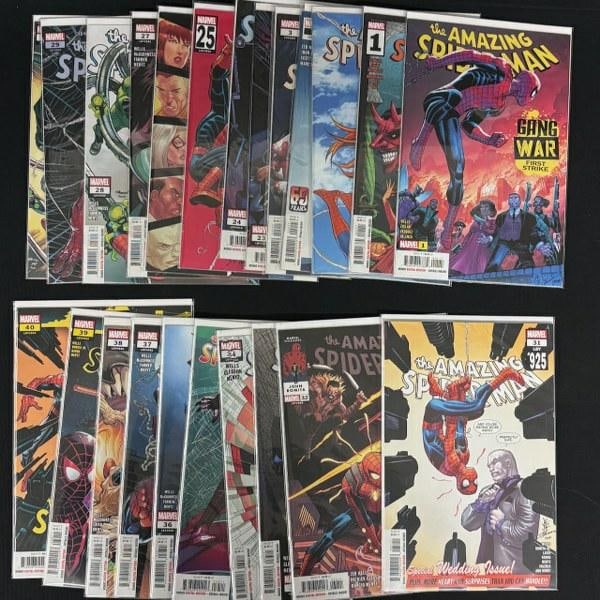 Lot of 23 2020s Amazing Spider Man. Includes the Mary Jane variant cover of #1, & the death of Ms. (1 of 6)