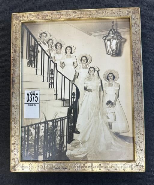 Photograph of Jackie Kennedy as a Bridesmaid with Bride and other Bridesmaids, from estate of (1 of 4)