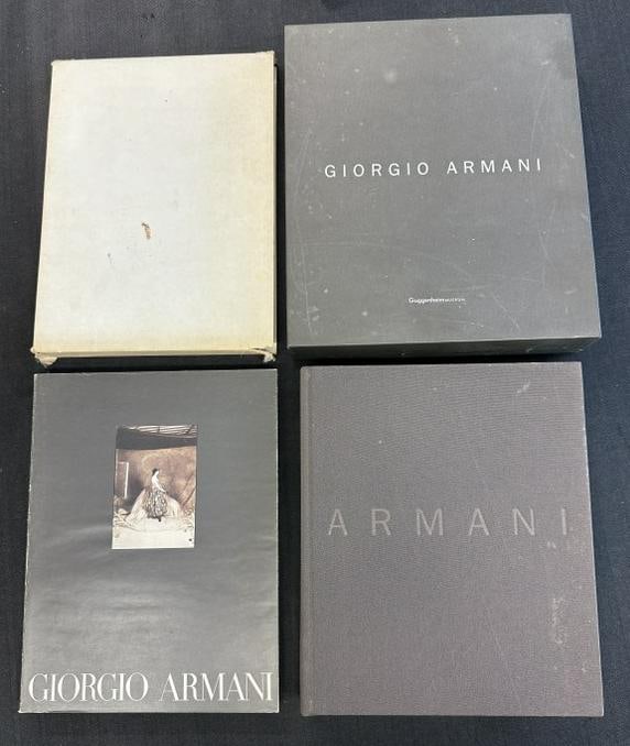 (2) GIORGIO ARMANI books including Fall Winter collection 1989 with sleeve in nice condition & (1 of 20)
