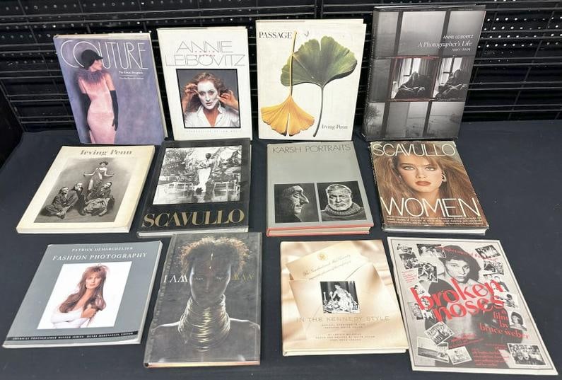 (12) Photography and related books from the estate of Fashion Photographer Bolling Powell, right: (12) Photography and related books from the estate of Fashion Photographer Bolling Powell, right from his library in his Hudson Valley estate. Most all hardcover, most with dust jackets, a nd portfiol