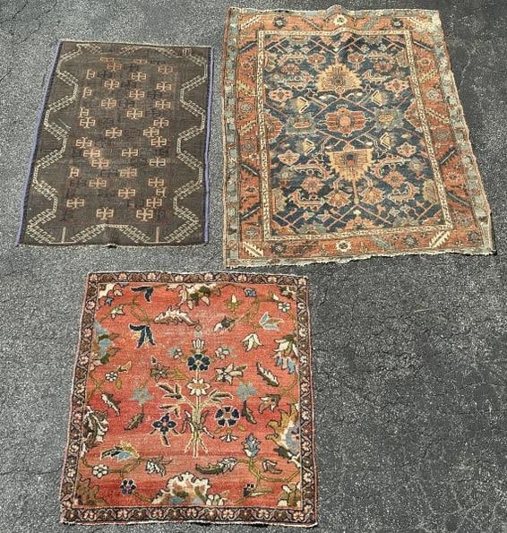 (3) estate worn handmade oriental rugs, from Hudson Valley estate, just how we found them on the (1 of 5)
