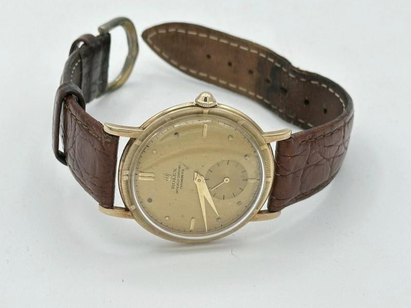 ROLEX OFFICIALLY CERTIFIED CHRONOMETER vintage 14k men's wristwatch, from local estate, running (1 of 5)