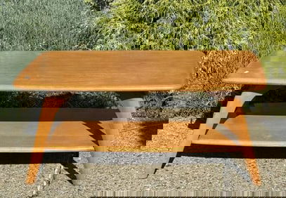 Heywood Wakefield Mid Century coffee table, champagne style, clean, structurally sound, from local