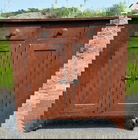 19th c pine cupboard from country home in the Hudson Valley, wonderful patina and form, and