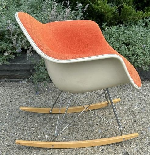 Herman Miller Eames rocking chair, marked on bottom as pictured. A few small light stains on Girrard (1 of 5)