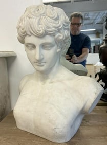 Marble bust of ANTEMUS, from Boston estate, in nice overall condition. Measures 21" high x 18"
