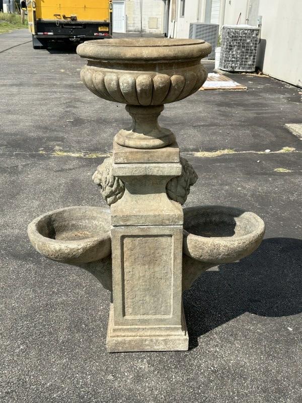 Contemporary concrete fountain from local estate, comes in 3 pieces, used till they moved, measures (1 of 5)