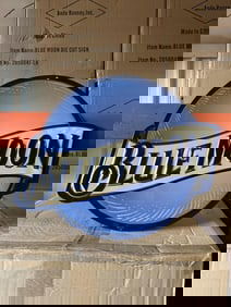 9 cases BLUE MOON BEER tin embossed signs (42 in a case) 378 pcs.