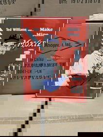 9 cases MOXIE W/TED WILLIAMS tin embossed signs (17" X 13") 378 pcs.