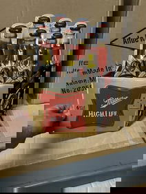 5 cases MILLER HIGH LIFE tin embossed signs (14" X 11.5") 210 pcs.