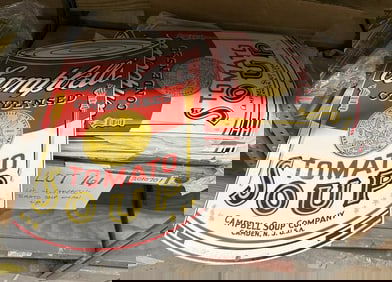 (12) larger CAMPBELL'S SOUP can signs….