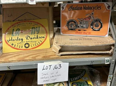 HARLEY DAVIDSON enamel signs, approx. 45 pieces.