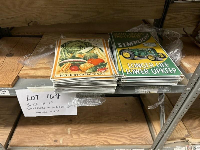 Approx. (45) enamel signs to include  JOHN DEERE & W D BURT CO. SEED CO….. (1 of 2)