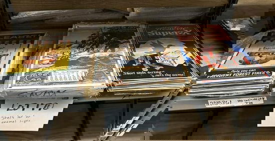 Approx. (50) enamel signs to incl. SMOKEY THE BEAR, SAVAGE AMMUNITION, & WESTERN SUPER X AMMUNITION.