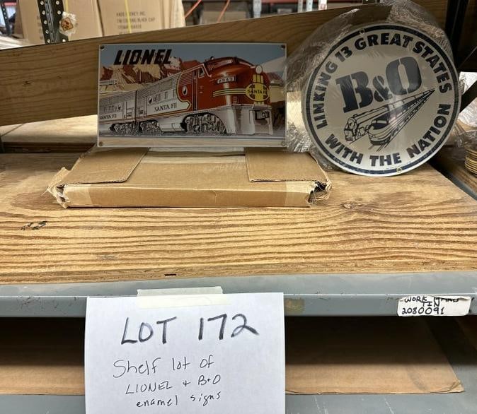 Approx. (40) enamel signs - LIONEL & B & O RAILROAD… (1 of 3)