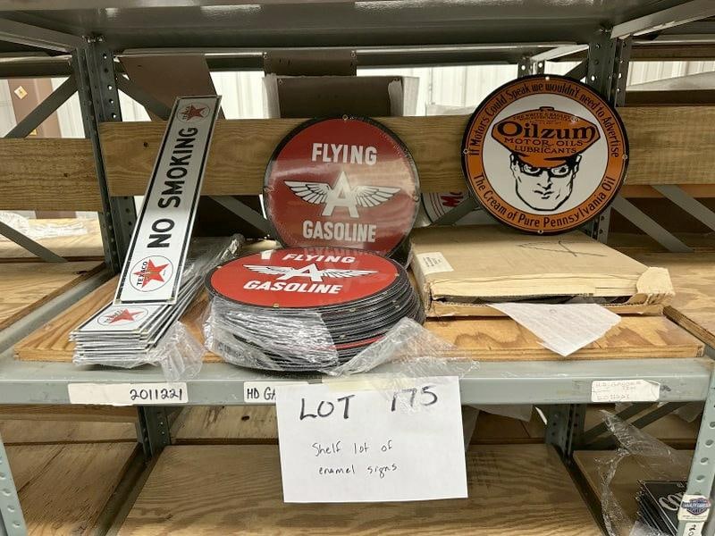 Approx. (60) pcs. Of enamel signs to include - TEXACO NO SMOKING, FLYING A GASOLINE, OILZUM MOTOR (1 of 5)