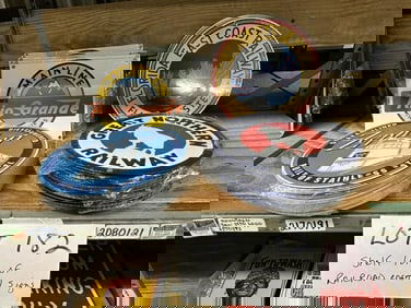 Over (80) enamel RAILROAD signs - RIO GRANDE, ZEPHYR, FLORIDA & GREAT NORTHERN…..