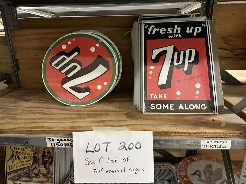 Over (75) pcs. 7 UP enamel signs…. (1 of 2)
