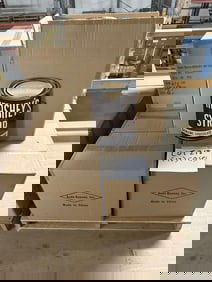 (10) cases tin embossed HERSHEY'S SYRUP signs, they measure 15" x 9", ( 42 in a case ), 420 total