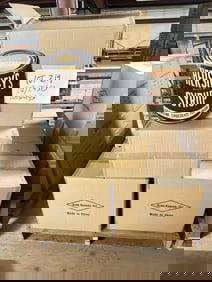 (10) cases tin embossed HERSHEY'S SYRUP signs, they measure 15" x 9", ( 42 in a case ), 420 total