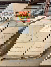 (15) cases LIONEL TRAINS tin embossed signs, (42) in a case, they measure 10.5"x 15", total signs