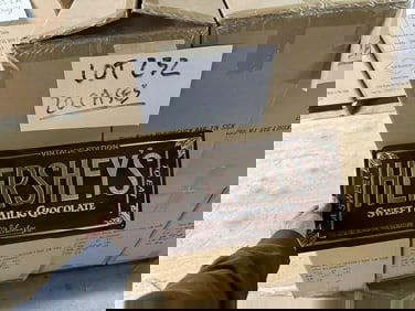 (20) cases (840 signs ) HERSHEY'S BAR tin embossed signs…..( 42 in a case ). They measure 8" x