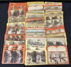 152 NY State flat mount stereoviews.