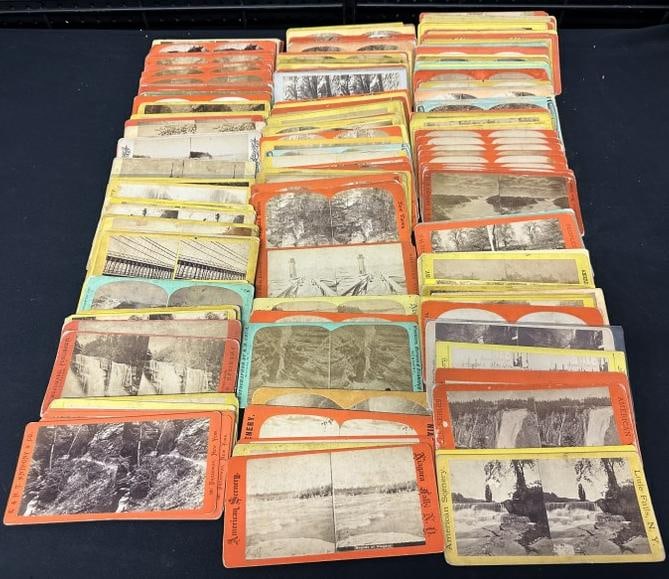 133 New York State flat mount stereoviews. (1 of 1)