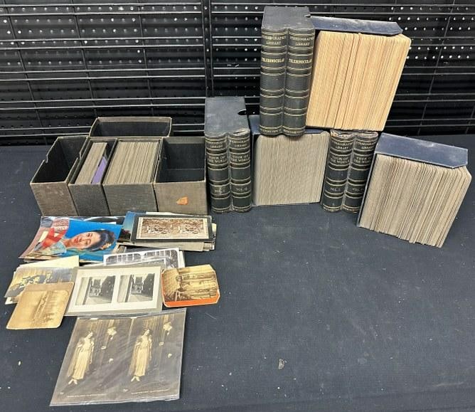 370 stereoviews including: 1) 96 views, mostly Foreign in Telebinocular box; 2) 100 views, mixed, in (1 of 5)