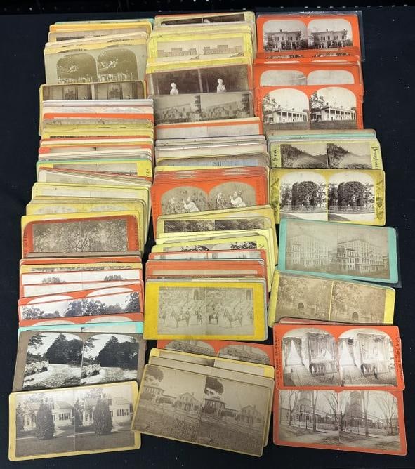 159 flat mount stereoviews, mostly US. (1 of 1)