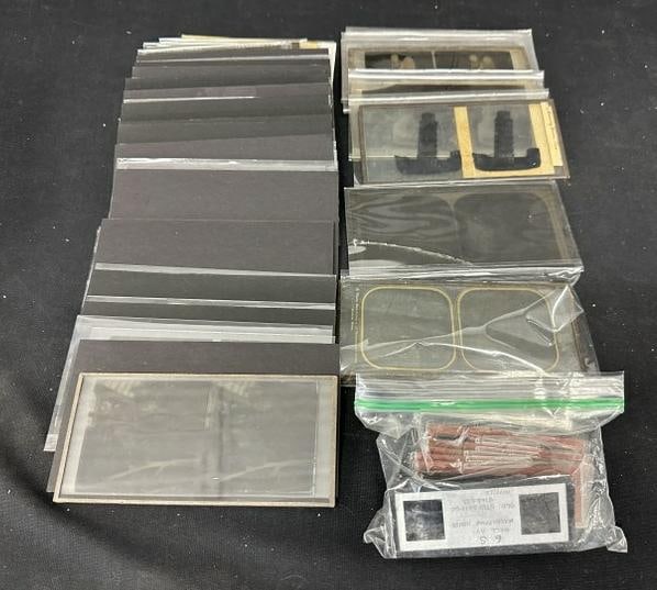 23 full sized glass stereoviews plus 15 stereoviews of slides, plus 4 glass negatives. (1 of 3)
